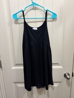 Pink Lily Black Spaghetti Strap Swing Dress